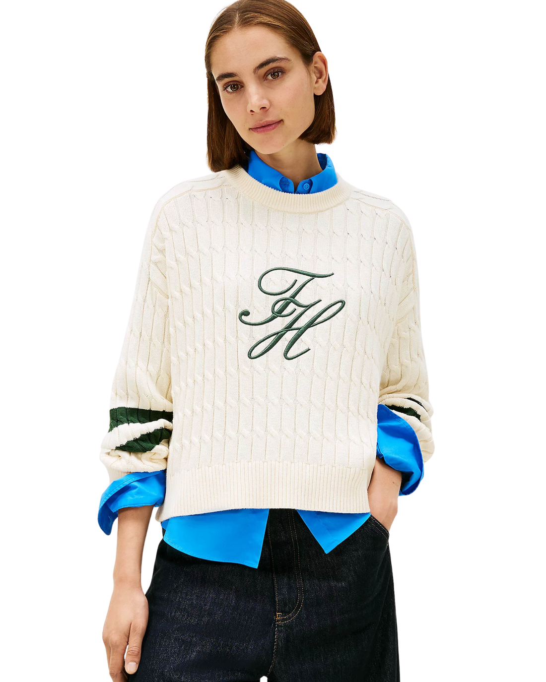 Textured Graphic Sweater