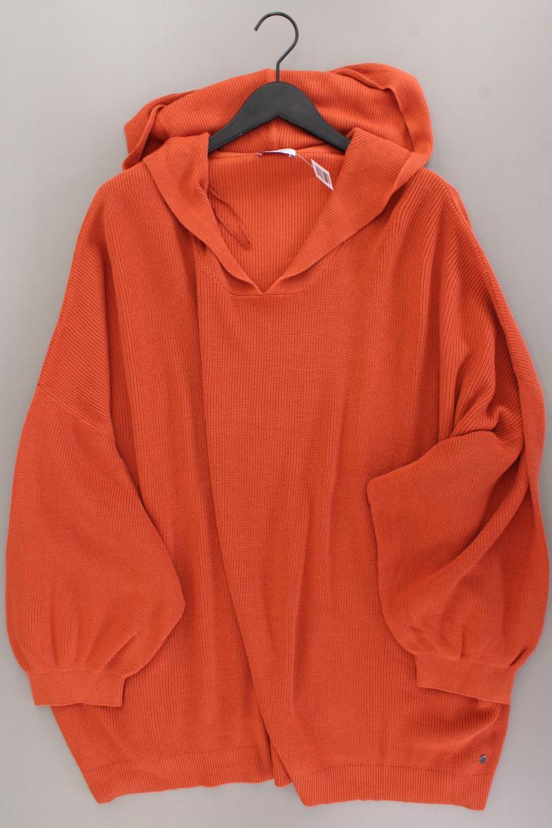 sheego Grobstrickpullover Gr. 56/58 neuwertig orange aus Baumwolle