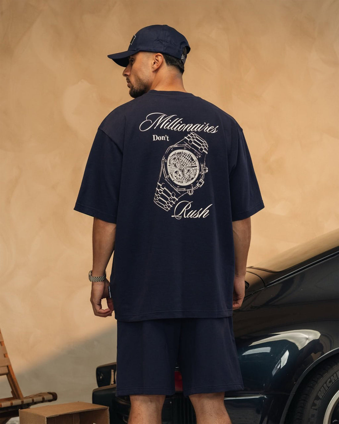 Oversized Backprint T-Shirt No Rush