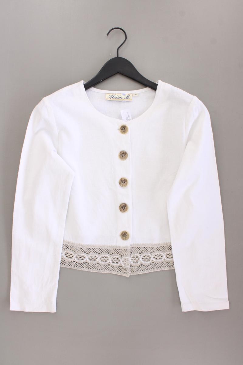 Aloisia M. Trachtenjacke Gr. 38 weiß aus Baumwolle